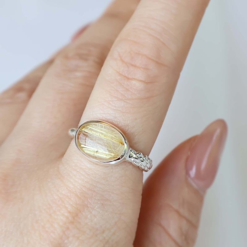 Titanium Rutilated Quartz Ring #16 | AYA KIYOSH