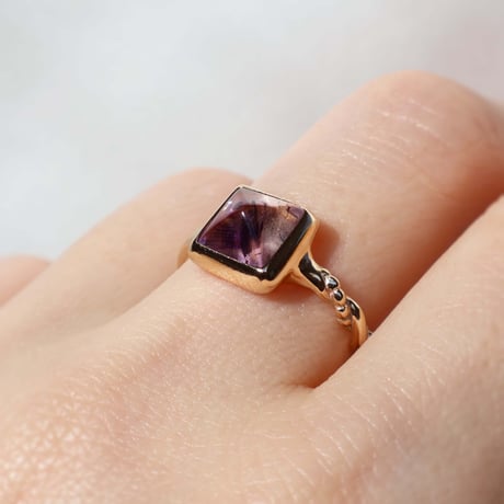 Bicolor Amethyst Ring