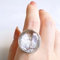 Mica in Quartz Ring