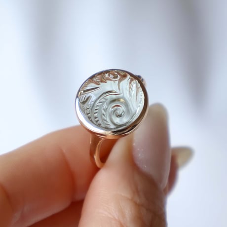 Carving Prasiolite Ring #15