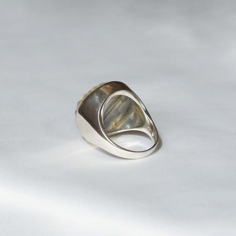 Labradorite × Quartz Ring #14