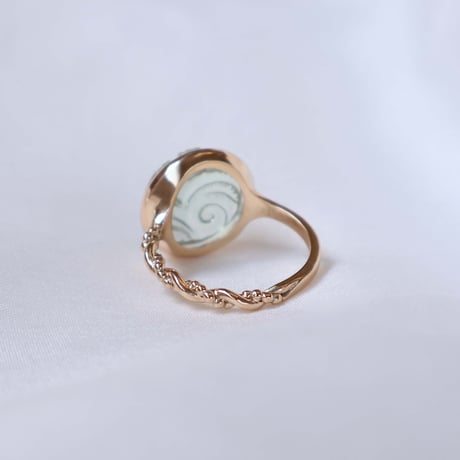 Carving Prasiolite Ring #15