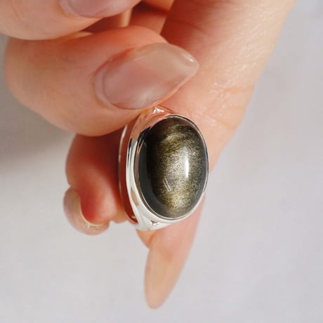 Golden Obsidian Ring