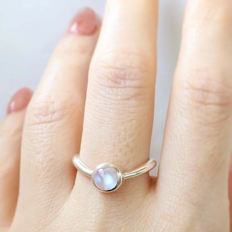Rainbow Moonstone Ring