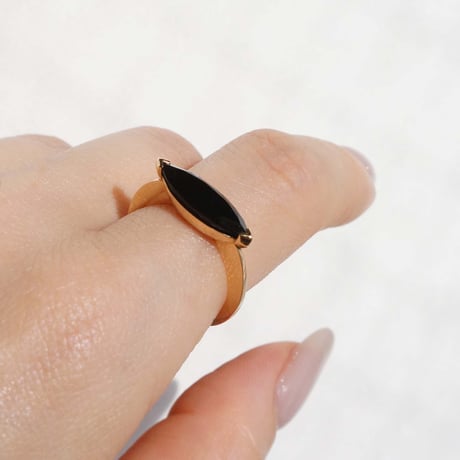 Marquise Ring Onyx / k10