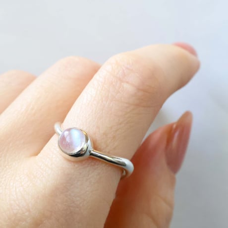 Rainbow Moonstone Ring