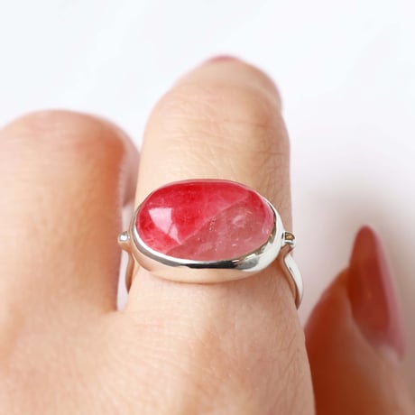 Rhodonite with Quartz Ring #13