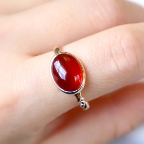 Hessonite Garnet Ring #17