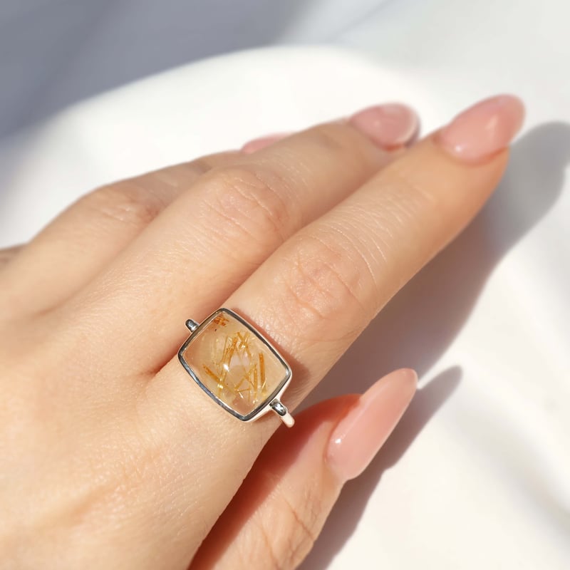 Rutilated Quartz Ring #16 | AYA KIYOSHIMA JEWELRY