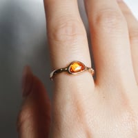 Orange Sapphire Ring
