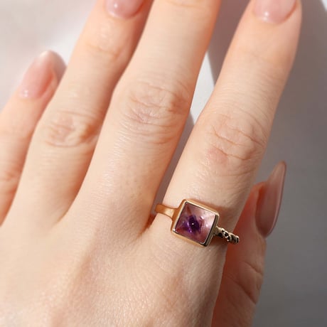 Bicolor Amethyst Ring