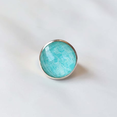 Amazonite × Quartz Ring #16