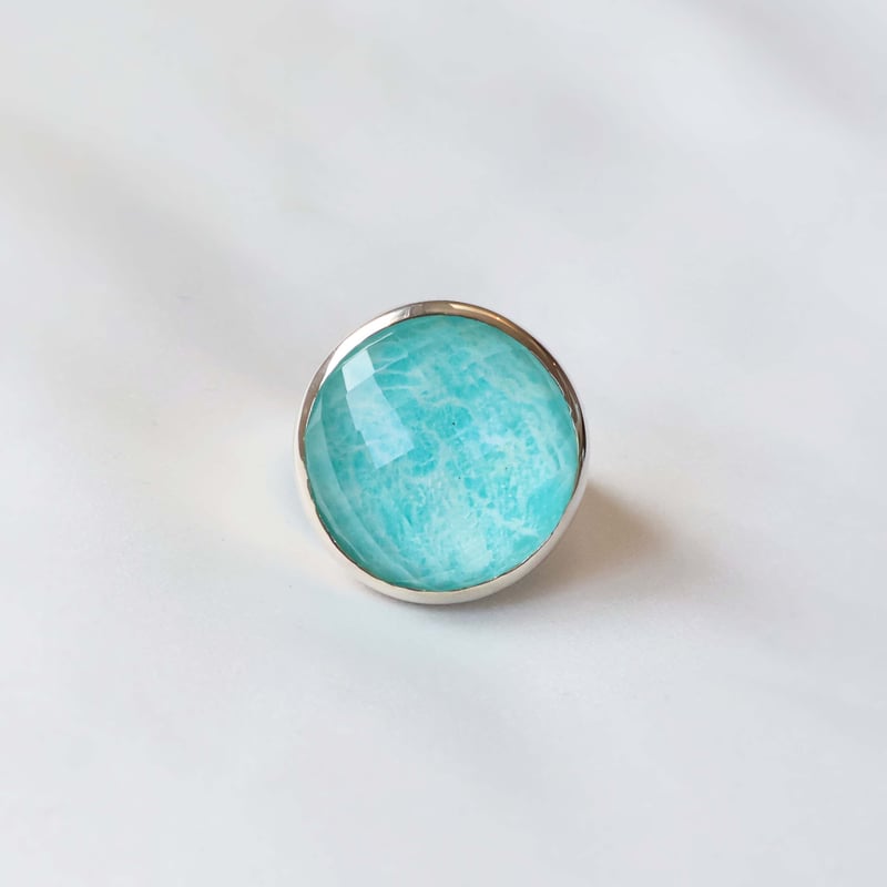 Amazonite × Quartz Ring #16 | AYA KIYOSHIMA JEW