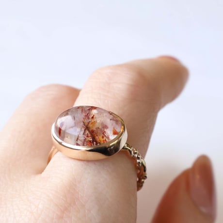Limonite Rutile in Quartz Ring #16
