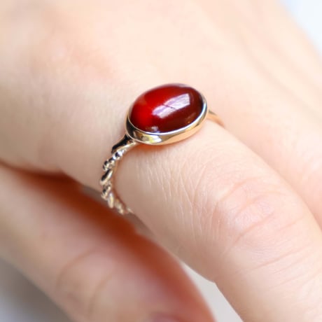 Hessonite Garnet Ring #17