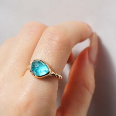 Turquoise × Gardenquartz Ring #13