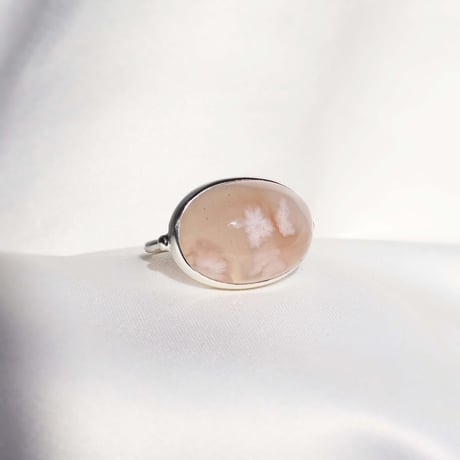 Cherry Blossom Agate Ring #14