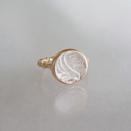 Carving Rosequartz  Ring