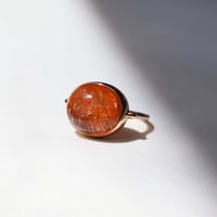 Carnelian × Rutilated Quartz Ring