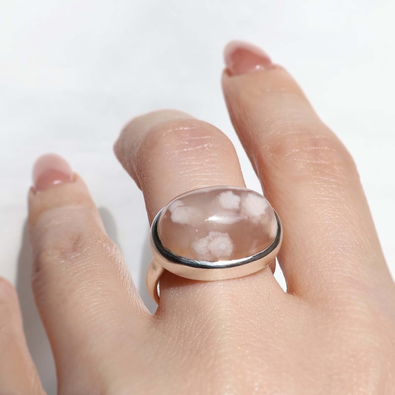 Cherry Blossom Agate Ring #16 | AYA KIYOSHIMA J