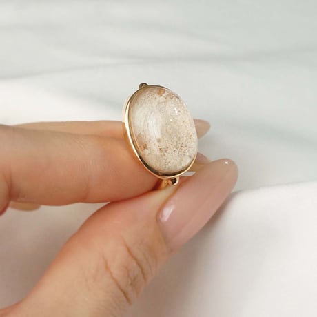 White garden quartz Ring