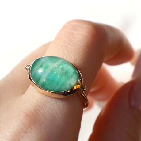 Emerald × Rutilatedquartz Ring