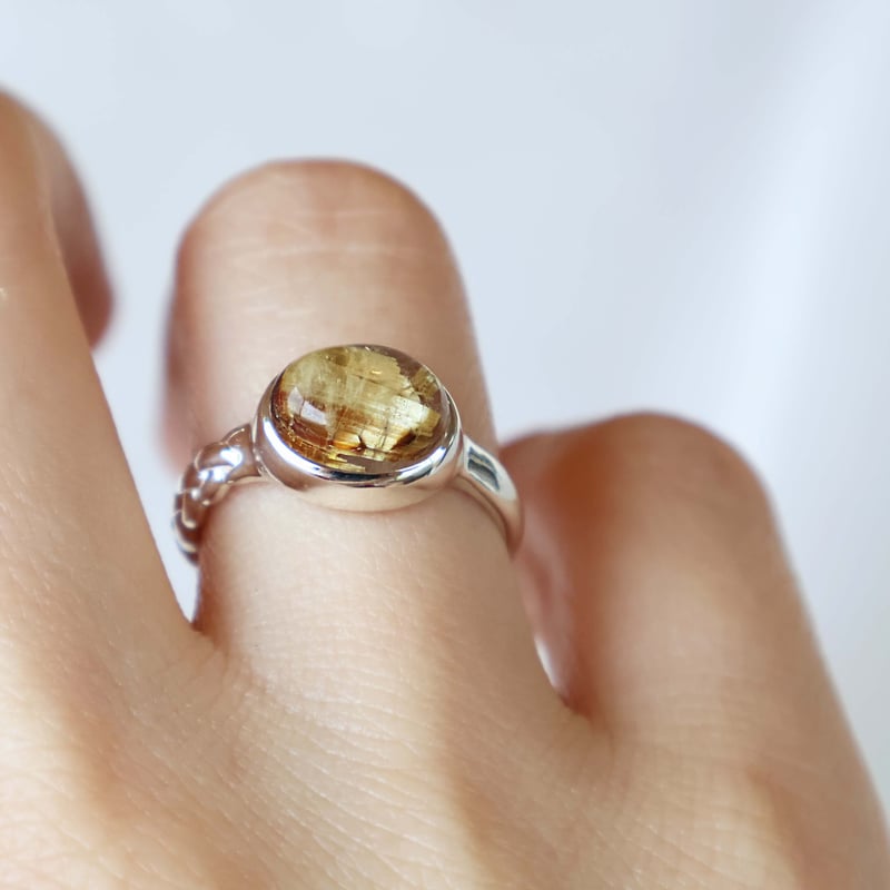 Titanium Rutilated Quartz Ring #9 | AYA KIYOSHI
