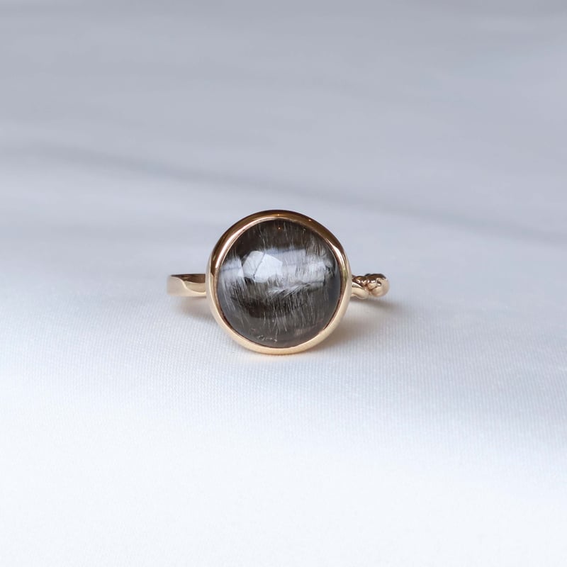 Aya Kiyoshima シルバーリング ルチルクォーツ 13.5号 Platinum Rutilated Qquartz Ring | AYA KIYOSHIMA