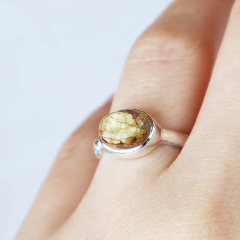 Titanium Rutilated Quartz Ring #9 | AYA KIYOSHI
