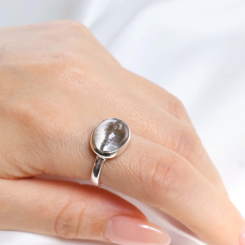 Aya Kiyoshima シルバーリング ルチルクォーツ 13.5号 Platinum Rutilated Quartz Ring | AYA KIYOSHIMA