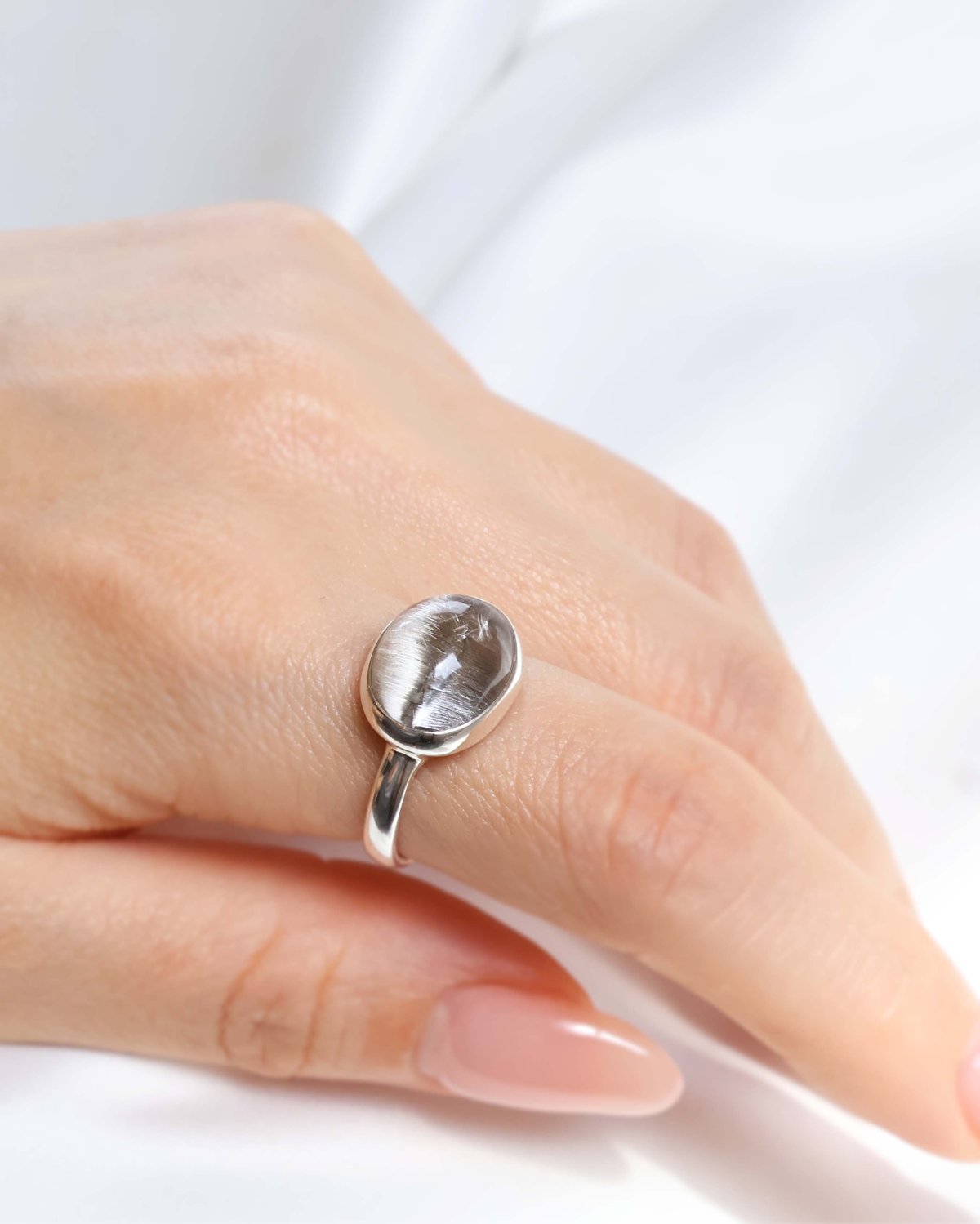 Platinum Rutilated Quartz Ring | AYA KIYOSHIMA