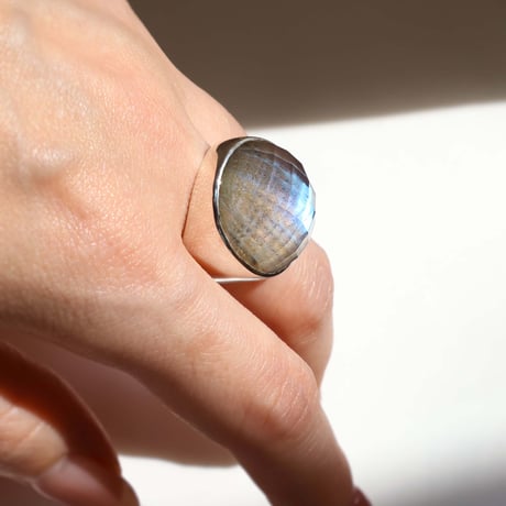 Labradorite × Quartz Ring #16