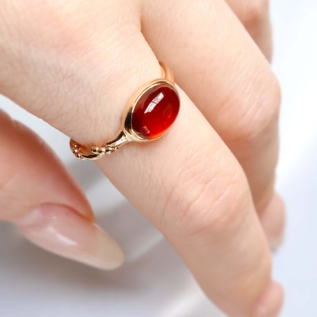 Hessonite Garnet Ring #14
