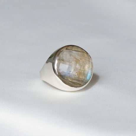 Labradorite × Quartz Ring #14