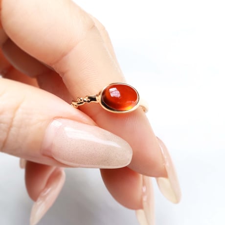 Hessonite Garnet Ring #14