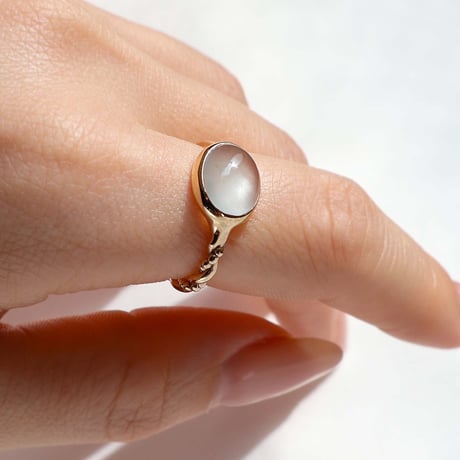 Milky Aquamarine  Ring