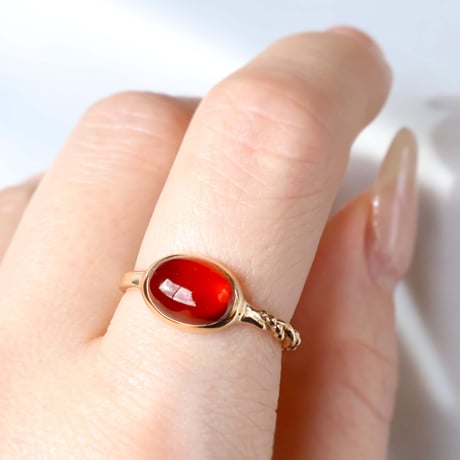 Hessonite Garnet Ring #14