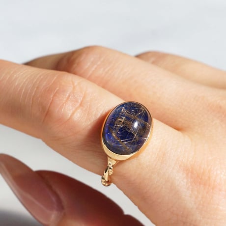 Lapislazuli × Rutilatedquartz Ring
