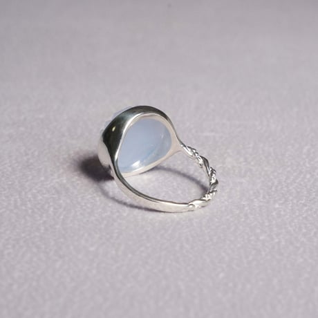 Carving Chalcedony Ring