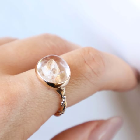 Quartz in quartz Ring #13