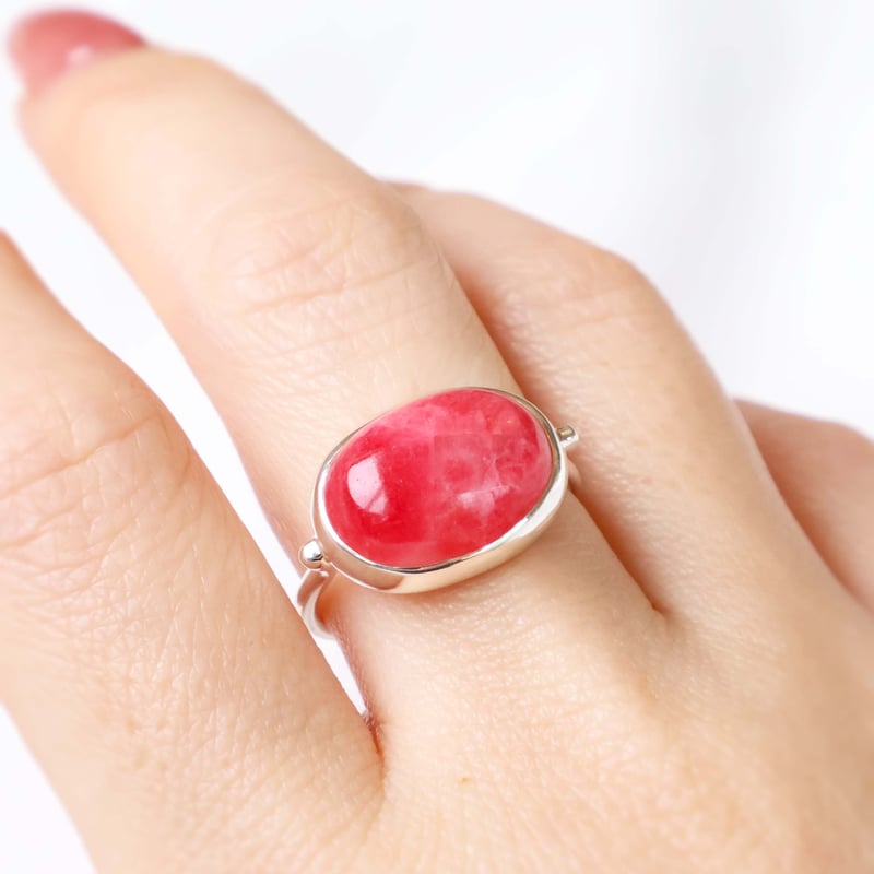 Rhodonite with Quartz Ring #15 | AYA KIYOSHIMA
