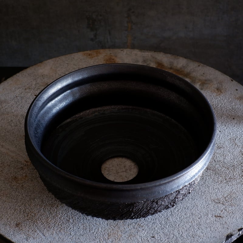 Φ27.5×h11㎝ spin pot(燻) G451 | 陶 atelier Soel