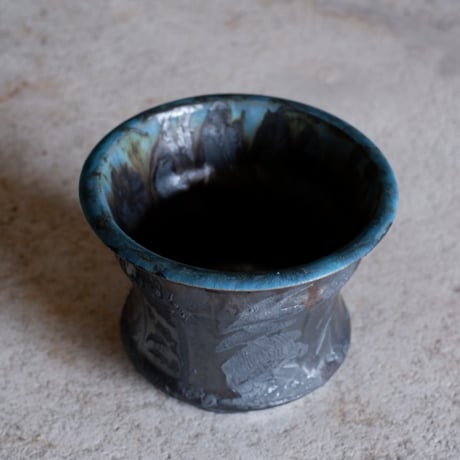 Φ9.7×h7.8㎝  鉄釉彩pot  H521