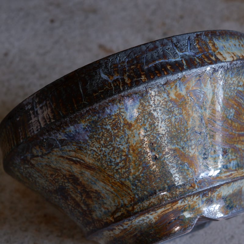 Φ14.2×h8㎝ titan鉄彩 pot G997 | 陶 atelier Soel