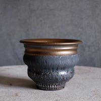 Φ12.2×h9.3㎝  titan bronze鉄彩pot  H403