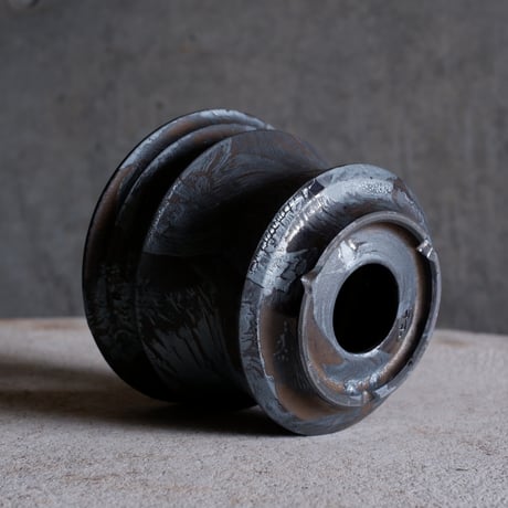 Φ11.5(in9)×h9.3㎝  bronze鉄彩pot  H566