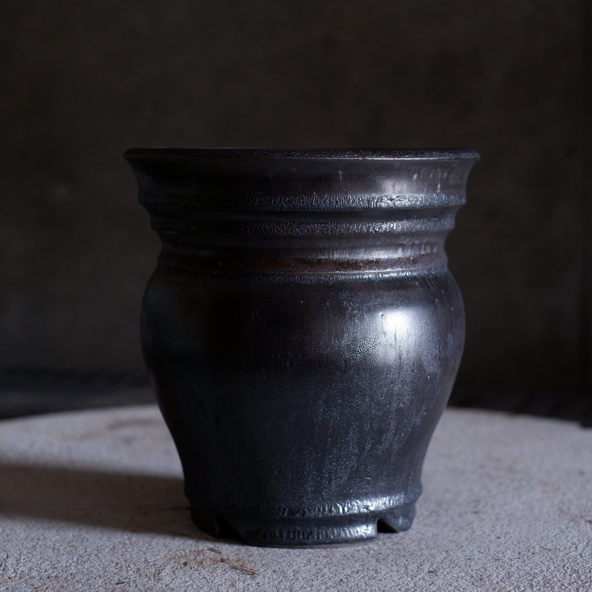 【値引】陶芸の窯 Φ16.5×h17.5㎝ 燻pot F885 | 陶 atelier Soel