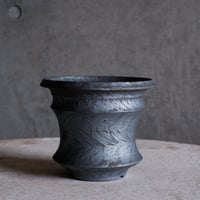 Φ13×h11㎝  bronze鉄彩pot  H563