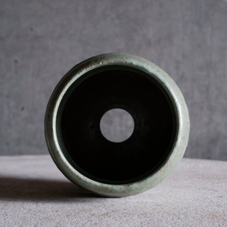 Φ9.5×h11.3㎝ ash green pot  H465