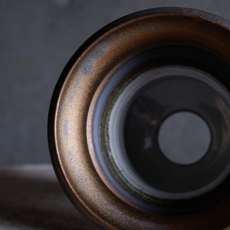 Φ14.2×h14.5㎝ titan bronze pot  H437